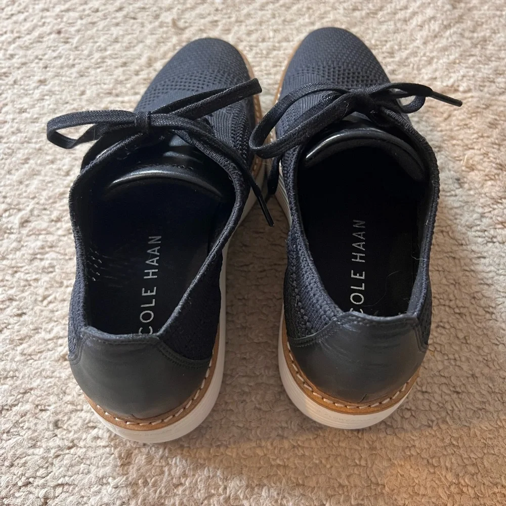 Cole Haan Black Platform Oxfords - Picture 3 of 4